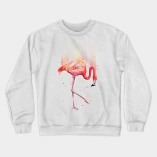 Flamingo Watercolor Crewneck Sweatshirt